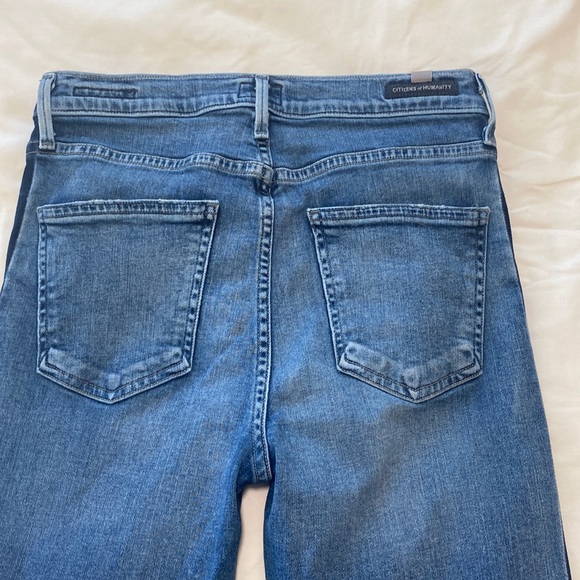 Citizens of Humanity Rocket Crop High Rise Skinny Distressed Blue Jeans Size 28 - Picture 9 of 11